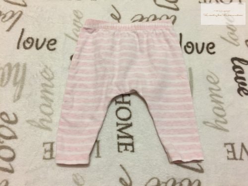 Next up to 3 month 6 kg  rózsaszín csíkos vékony pamut lány nadrág- újszerű,hibátlan