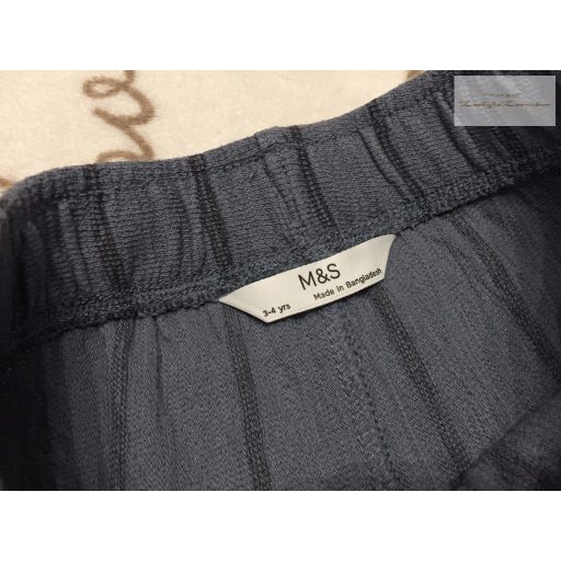M§S 3-4 év 104 cm kék csíkos, vékony pamut fiú nadrág-újszerű,hibátlan