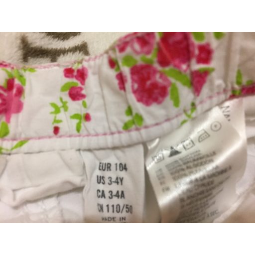 H§M 3-4 évesre való 104 cm fehér, vékony nyári elegánsabb lány nadrág - újszerű,hibátlan
