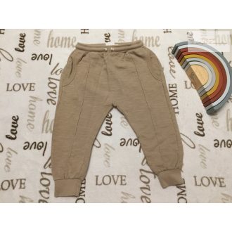   Zara 3-4 év 104 cm világosbarna pamut fiú nadrág/ jogger - újszerű,