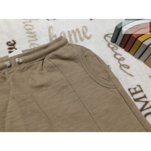 Zara 3-4 év 104 cm világosbarna pamut fiú nadrág/ jogger - újszerű,