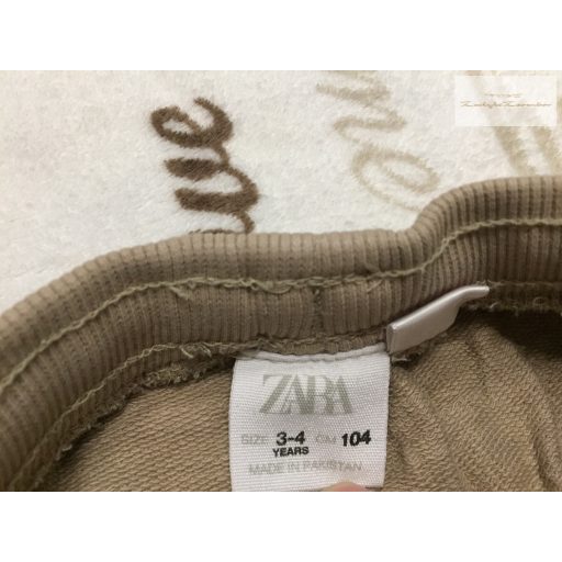 Zara 3-4 év 104 cm világosbarna pamut fiú nadrág/ jogger - újszerű,