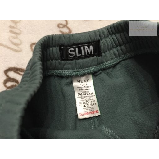 Next 10 év 140 cm zöld, pamut fiú nadrág - újszerű,hibátlan