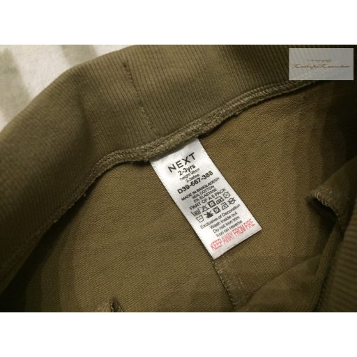 Next 2-3 év 98 cm khaki pamut fiú nadrág/ jogger - újszerű,hibátlan