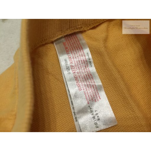 Primark 9-12 hó 74-80  cmsárga, vékony pamut fiú  nadrág  újszerű,hibátlan