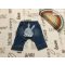 Benetton 56 cm Miffy nyuszi mintás farmer hatású pamut nadrg - újszerű,hibátlan