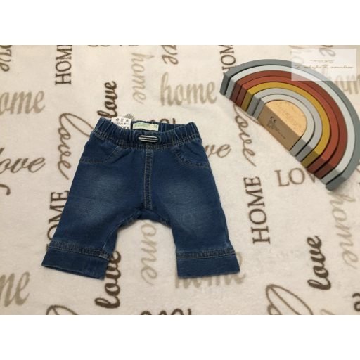 Benetton 56 cm Miffy nyuszi mintás farmer hatású pamut nadrg - újszerű,hibátlan