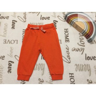   Fred§Flo 6-9 hó 68 - 74 cm narancssárga pamut fiú nadrág/ jogger - új, átnőtt, csak átmosva
