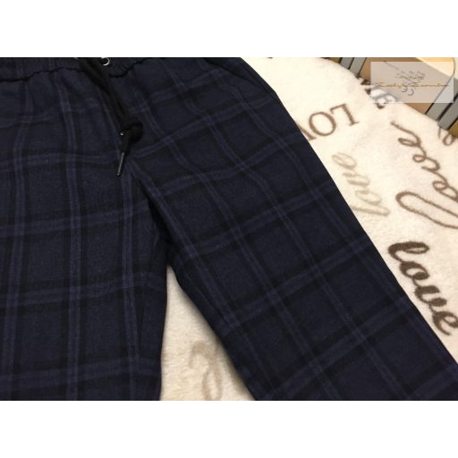 Next 5 év 110 cm kék kockás  alkalmi/ elegáns fiú nadrág- új,csak lecímkézve