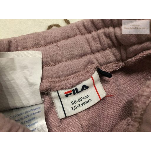 Fila 18-24 hó 86-92 cm halvány lila puha pamut szabadidő nadrág - újszerű,hibátlan