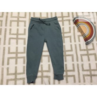   F§F 2-3 év 92-98 cm zöld puha pamut fiú nadrág/ jogger- újszerű,hibátlan