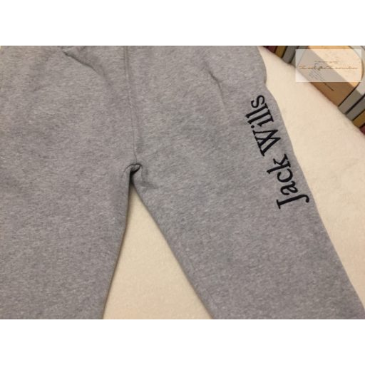 Jack Willis 8-9 év 134 cm szürke, feliratos puha pamut fiú nadrág - újszerű,hibátlan