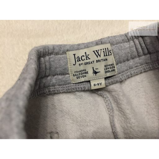 Jack Willis 8-9 év 134 cm szürke, feliratos puha pamut fiú nadrág - újszerű,hibátlan