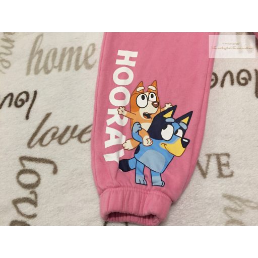 Bluey  2 - 3 év   92 - 98  cm rózsaszín,  Bluey mintás pamut lány szabadidő nadrág- újszerű,hibátlan