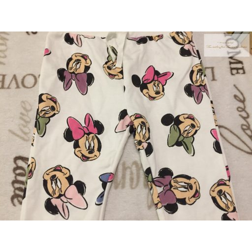 Disney at Primark 12 -18 hó 86 cm fehér, Minnie mintás pamut lány nadrág- új, szettet bontottam