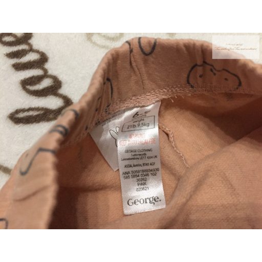 George 6-9 hó 68-74 cm.Miffy nyuszi mintás  pamut lány nadrág-  újszerű, hibátlan