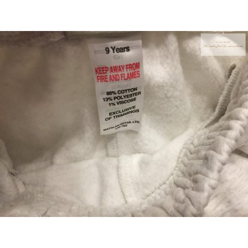Matalan 9 év 134 cm világos szürke puha pamut fiú nadrág - újszerű,hibátlan