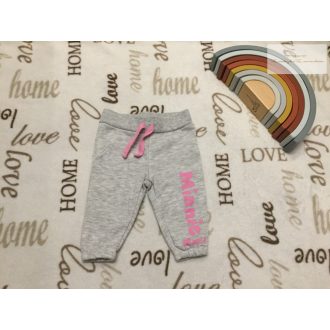   Primark 0-3 hó 4,5 kg szürke, rózsaszín Minnie feliratos puha pamut lány nadrág-újszerű,hibátlan