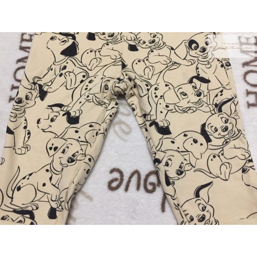 Disney 6-9 hó  68 - 74 cm bézs, dalmata/ 101 kiskutya mintás pamut lány nadrág - új, címkés