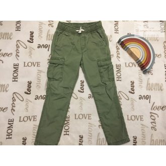   H§M 6-7 év 122 cm  zöld, oldalt zsebes farmer  fiú pull - on nadrág- újszerű,hibátlan