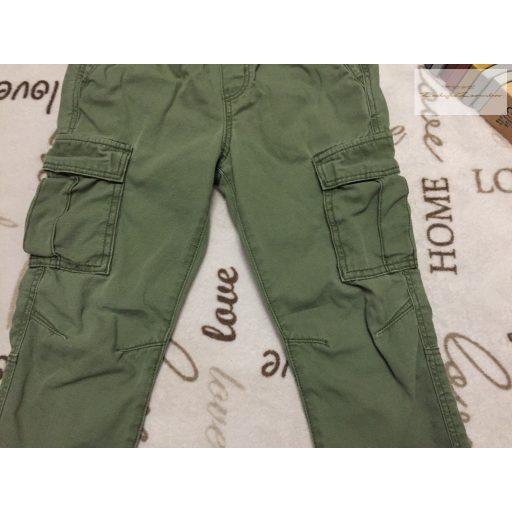 H§M 6-7 év 122 cm  zöld, oldalt zsebes farmer  fiú pull - on nadrág- újszerű,hibátlan