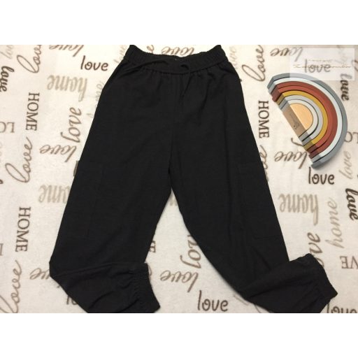 Zara 13-14 év 158 cm szürke, oldalt zsebes pamut vászon lány nadrág - újszerű,hibátlan