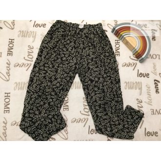   Next 12 év 152 cm fekete, fehér virágmintás pamut lány nadrág  újszerű