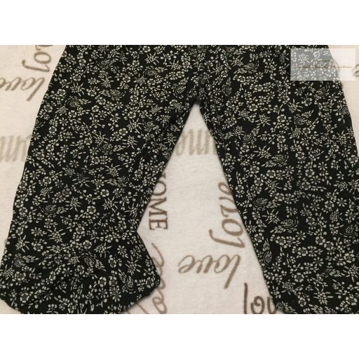 Next 12 év 152 cm fekete, fehér virágmintás pamut lány nadrág  újszerű