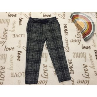  River Island 2-3 év 92-98 cm fekete-fehér melíros pamut fiú elegánsabb hatású nadrág - újszerű,hibátlan