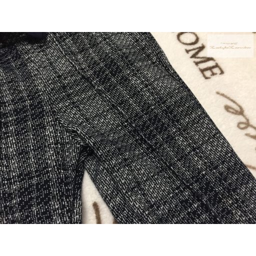 River Island 2-3 év 92-98 cm fekete-fehér melíros pamut fiú elegánsabb hatású nadrág - újszerű,hibátlan