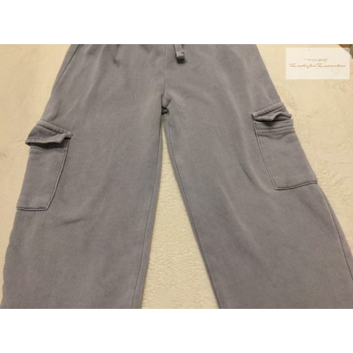 Primark 5-6 év 116 cm   szürke, oldalt zsebes bő szárú pamut  fiú nadrág- újszerű,hibátlan