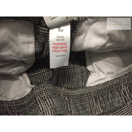 TU 10 év 140 cm kockás  pamut lány nadrág - újszerű, hibátlan