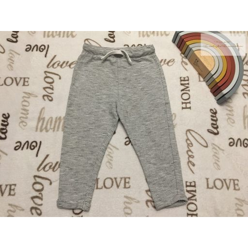 F§F 18-24 hó 92 cm kék csíkos vékony hurkolt  pamut fiú nadrág-újszerű,hibátlan