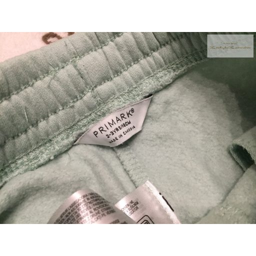 Primark 2-3 év 98 cm halvány zöld puha pamut fiú nadrág- - új, szettet bontottam
