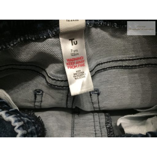 TU 7 év 122 cm  farmer fiú nadrág, szárán gumis- újszerű,hibátlan