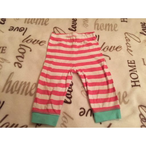 Mothercare 3-6 hó vékony rózsaszín fehér csíkos lány nadrág