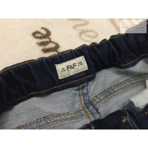 F§F 2-3 év 92-98 cm  puha pamutos farmer anyagú legging/ nadrág- újszerű, hibátlan