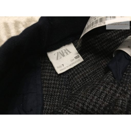 Zara 7 év 122 cm apró kockás pamutszövet fiú alkalmi/ elegáns nadrág újszerű,hibátlan