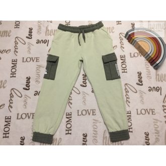   Disney Mickey 6-7 év 116-122 cm sötétebb és világosabb zöld, Mickey mintás pamut fiú nadrág/ jogger-új, csak lecímkézve, átnőtt