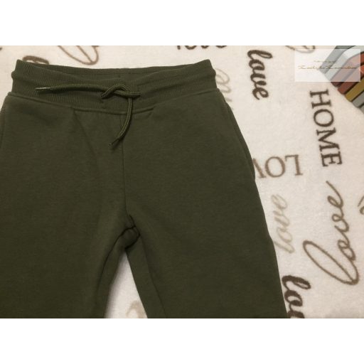 Matalan 3-4 év 98-104 cm sötétzöld, puha pamut fiú nadrág -új, szettet bontottam