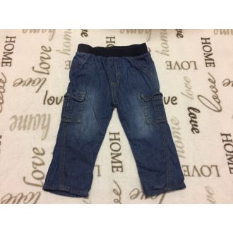   Dunnes 9-12 hó 74-80 cm puha farmer anyagú fiú nadrág pamut béléssel -újszerű,hibátlan