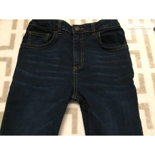 River Island 11 év 146 cm sötétkék, puha farmer fiú nadrág -újszerű,hibátlan