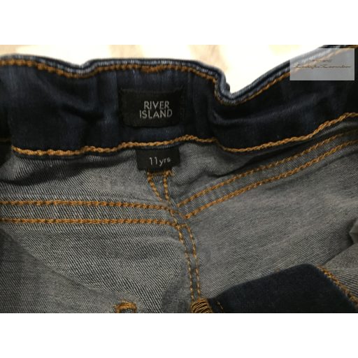 River Island 11 év 146 cm sötétkék, puha farmer fiú nadrág -újszerű,hibátlan