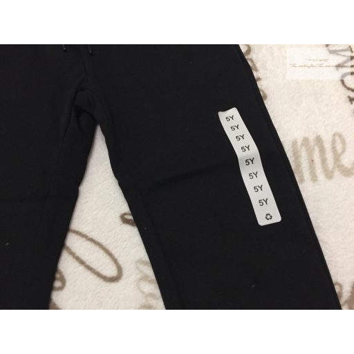 Dunnes 5 év 110 cm fekete puha pamut fiú nadrág/ jogger - új, címkés