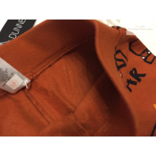 Dunnes 3-4  év 104  cm  barna, dinó mintás puha pamut fiú szabadidő nadrág-   új, címkés