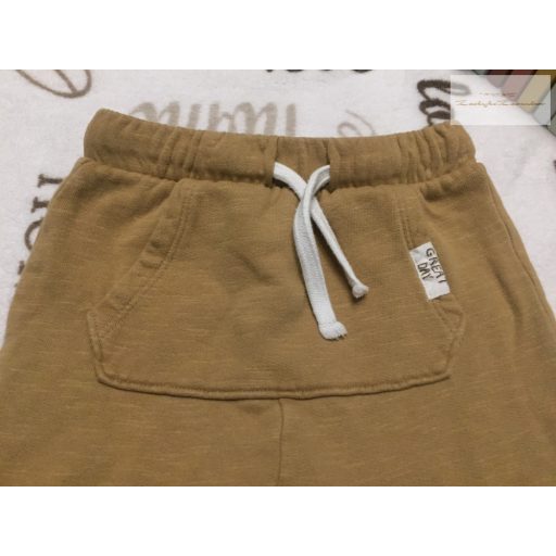 H§M 6-9 hó 74 cm barna, elöl zsebes pamut fiú nadrág/ jogger-újszerű,hibátlan