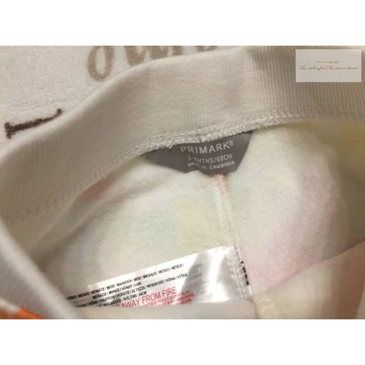 Primark 3-6 hó 62-68 cm színes  mintás vastagabb pamut lány nadrág-újszerű,hibátlan
