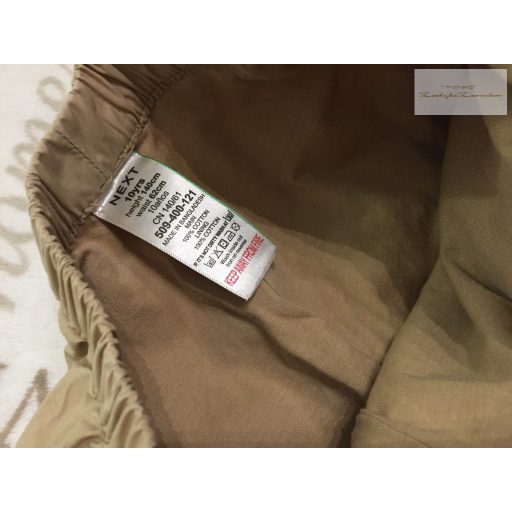 Next 10 év 140 cm világosbarna, pamut béléses fiú parachute nadrág- újszerű,hibátlan