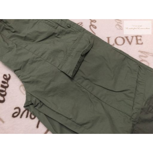 River Island 11 év 146 cm zöld, oldalt zsebes  vékony parachute fiú nadrág -újszerű,hibátlan