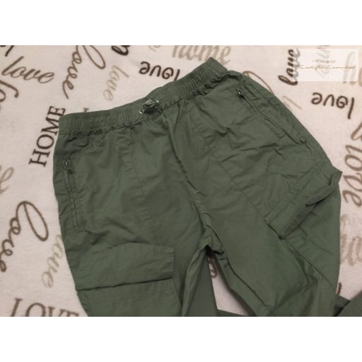 River Island 11 év 146 cm zöld, oldalt zsebes  vékony parachute fiú nadrág -újszerű,hibátlan